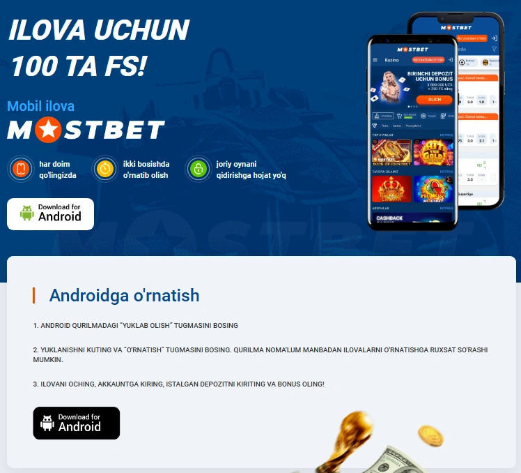Mostbet APK Android uchun ilovani yuklab olish